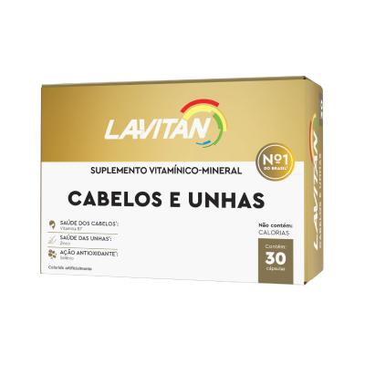 Suplemento Vitamínico Lavitan Cabelos e Unhas 30 Cápsulas